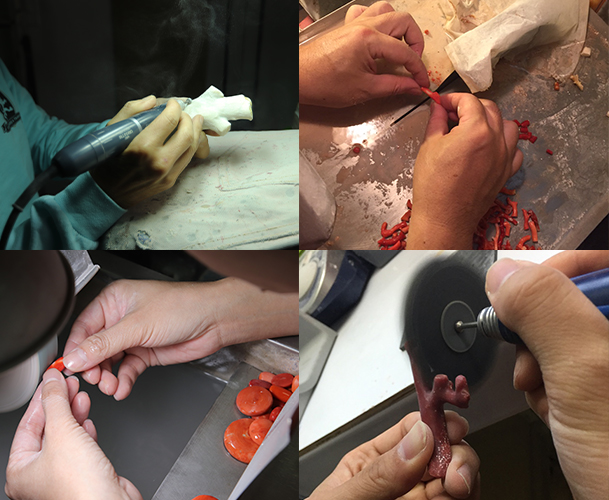 Taiwan Coral 寶石珊瑚加工技術 珊瑚雕刻 平面研磨 珠寶設計