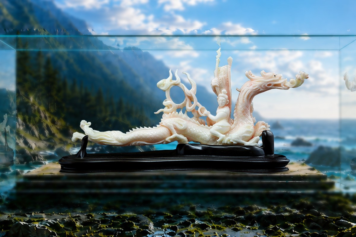 祥龍獻瑞｜白珊瑚寶石珊瑚雕刻中的東方祥瑞之美